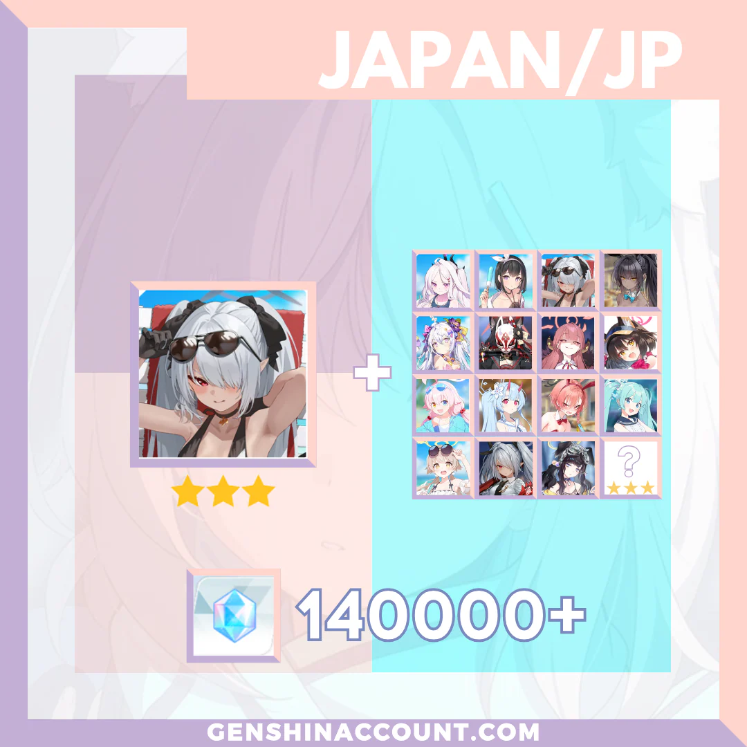 Blue Archive Lori (Swimsuit) META 3-Star Pyroxene Limited Starter Account ( Japan )