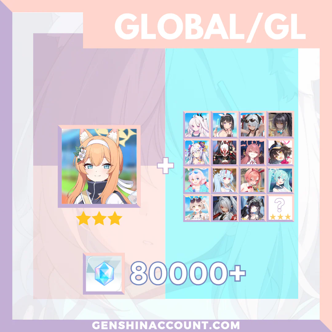 Blue Archive Mari (Sportswear) META 3-Star Pyroxene Limited Starter Account ( Global )