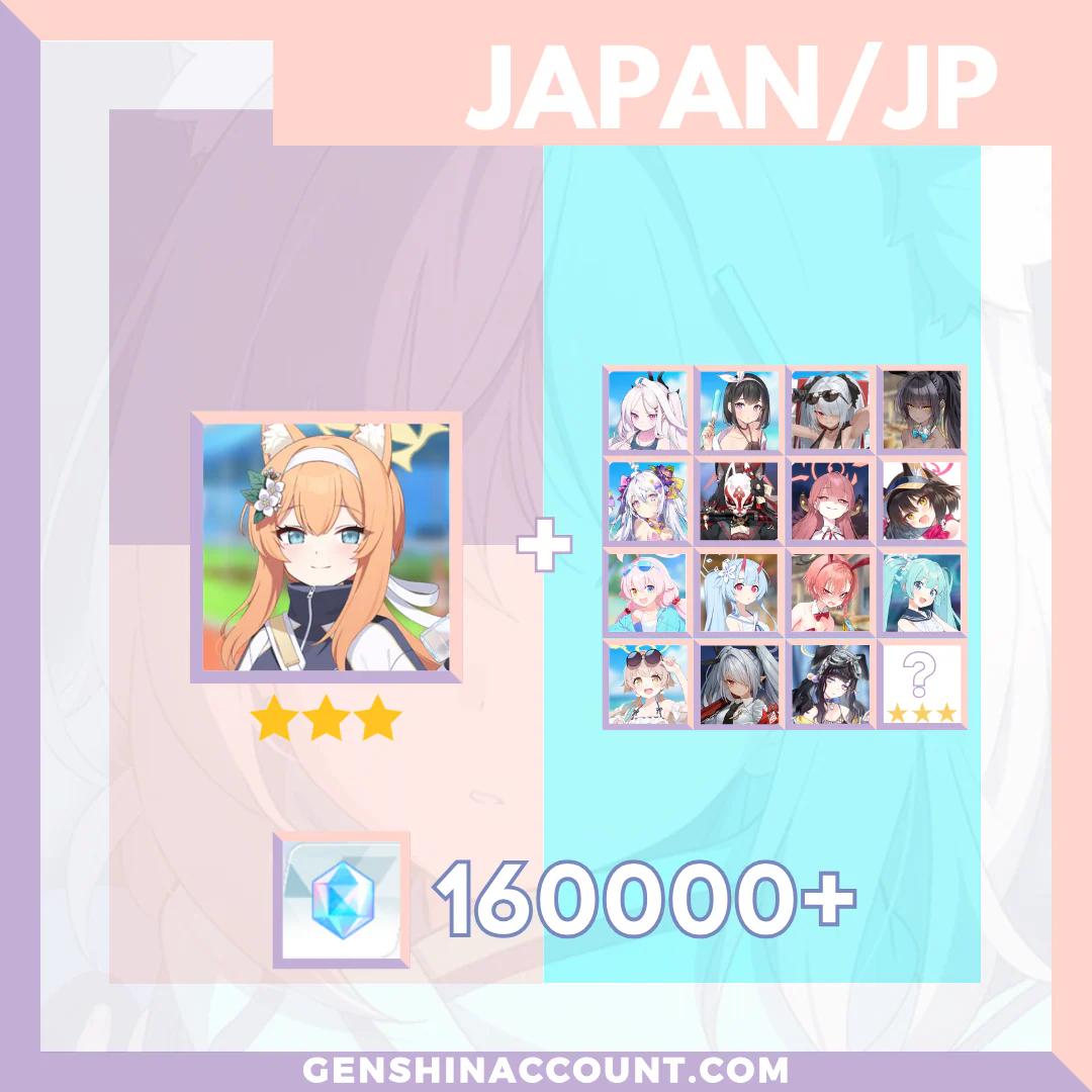 Blue Archive Mari (Sportswear) META 3-Star Pyroxene Limited Starter Account ( Japan )