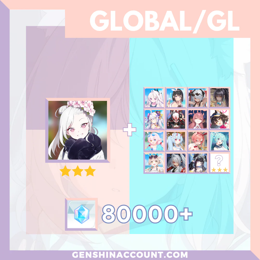 Blue Archive Mutsuki (New Year) META 3-Star Pyroxene Limited Starter Account ( Global )