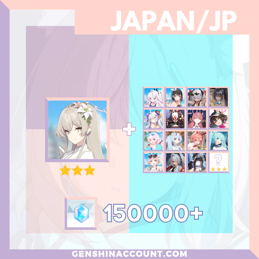 Blue Archive Nagisa META 3-Star Pyroxene Limited Starter Account ( Japan )