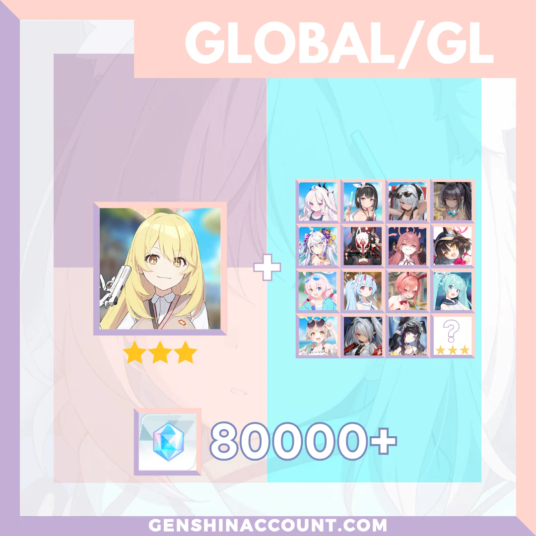 Blue Archive Shokuhou Misaki META 3-Star Pyroxene Limited Starter Account ( Global )