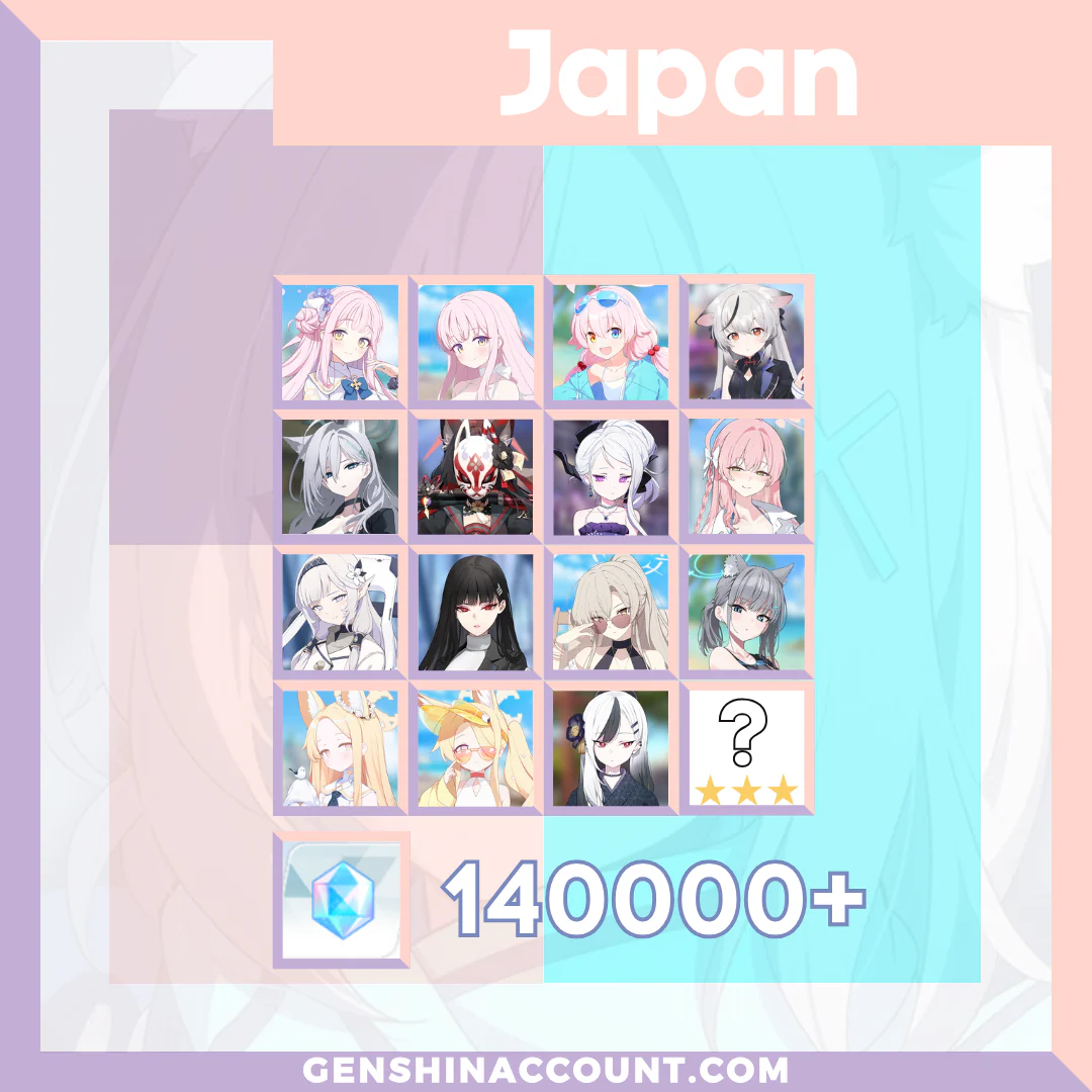 Blue Archive META 3-Star Diamonds Limited Starter Account ( Japan )