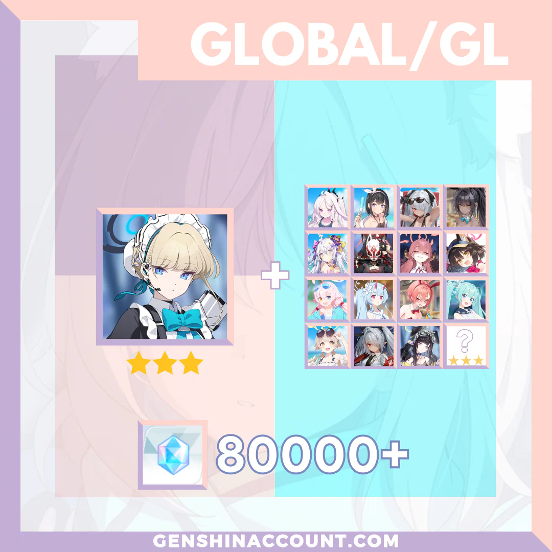 Blue Archive Toki META 3-Star Pyroxene Limited Starter Account ( Global )