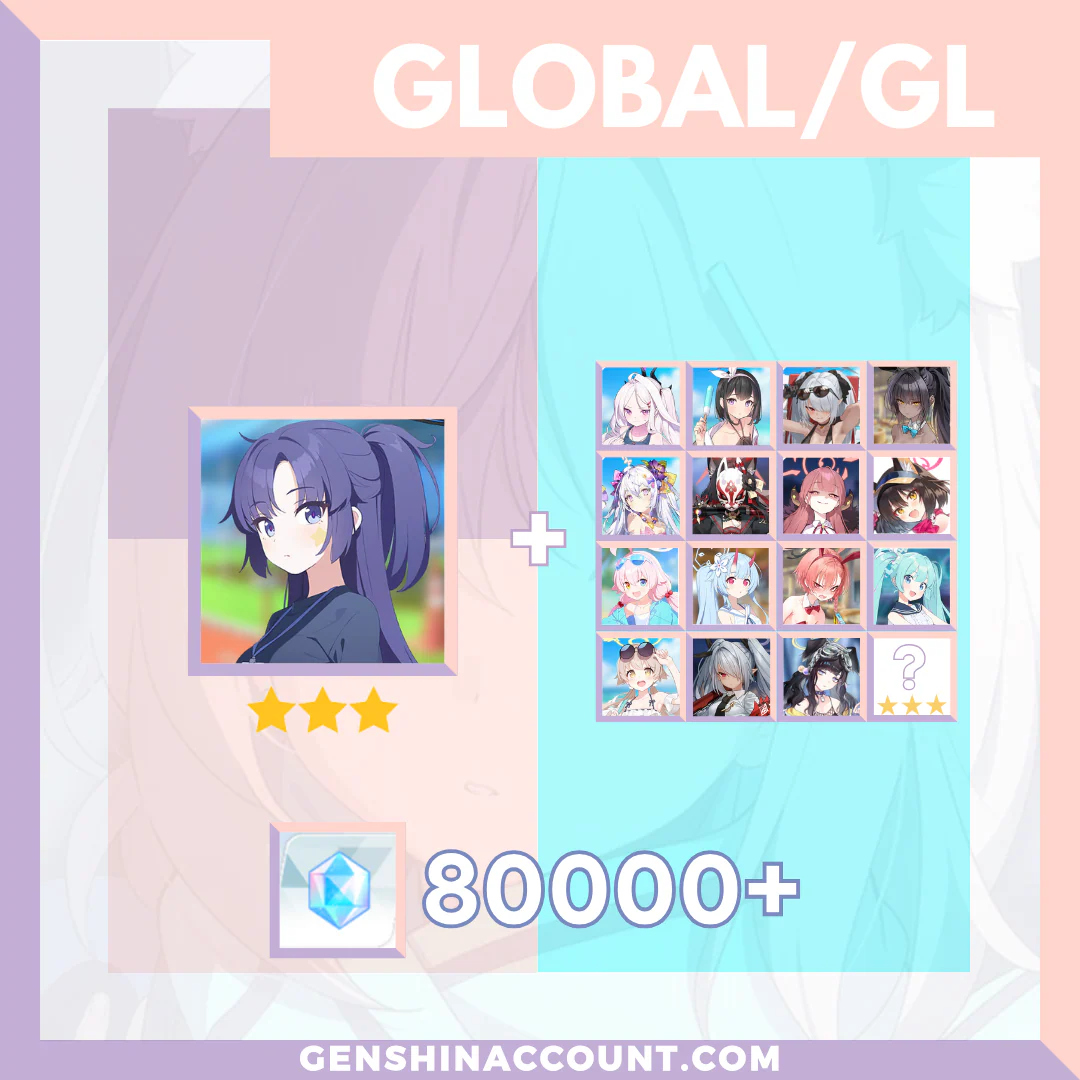Blue Archive Yuuka (Sportswear) META 3-Star Pyroxene Limited Starter Account ( Global )
