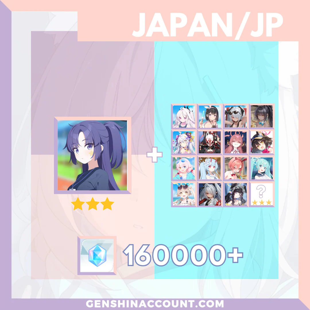Blue Archive Yuuka (Sportswear) META 3-Star Pyroxene Limited Starter Account ( Japan )