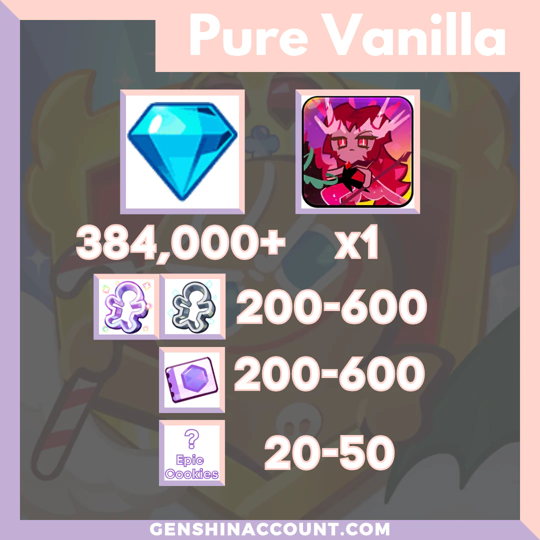 Cookie Run: Kingdom Crimson Coral Cookie Starter Account ( Pure Vanilla )