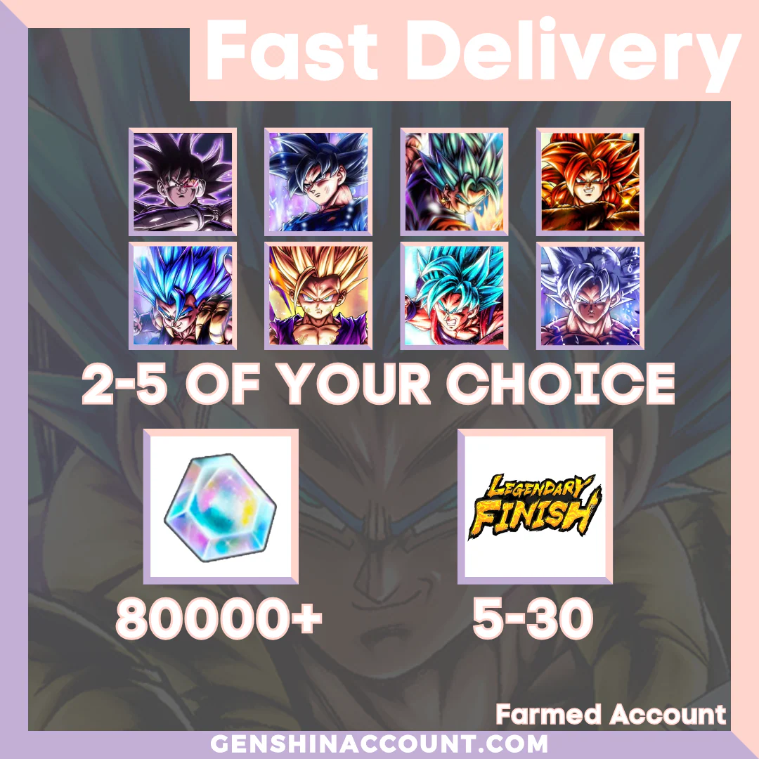 DRAGON BALL LEGENDS Farmed Starter Account - META Banner One-of-a-Kind ( Global | Android | iOS)