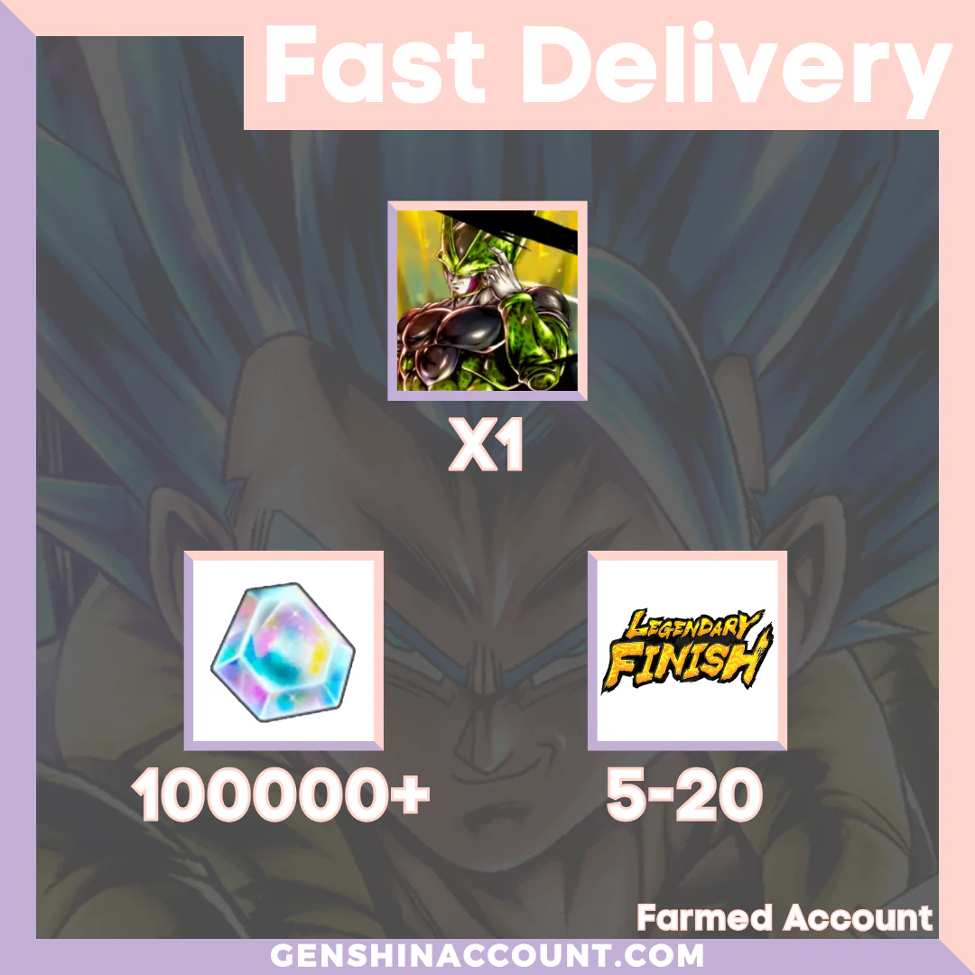 DRAGON BALL LEGENDS - UL Perfect Cell Farmed Starter Account ( Global | Android | iOS)