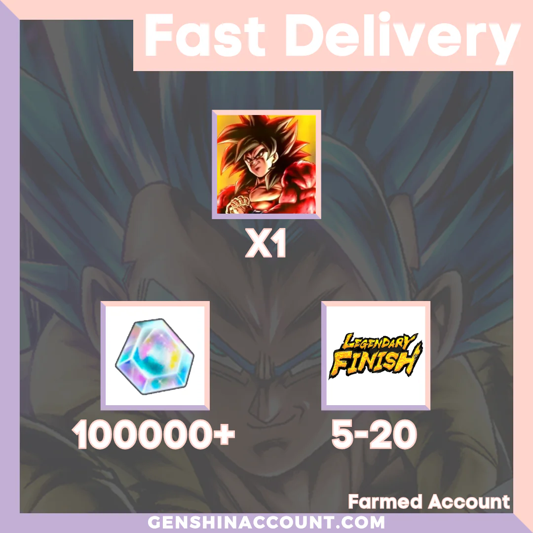 DRAGON BALL LEGENDS - UL Super Full Power Saiyan 4 Goku Farmed Starter Account ( Global | Android | iOS)