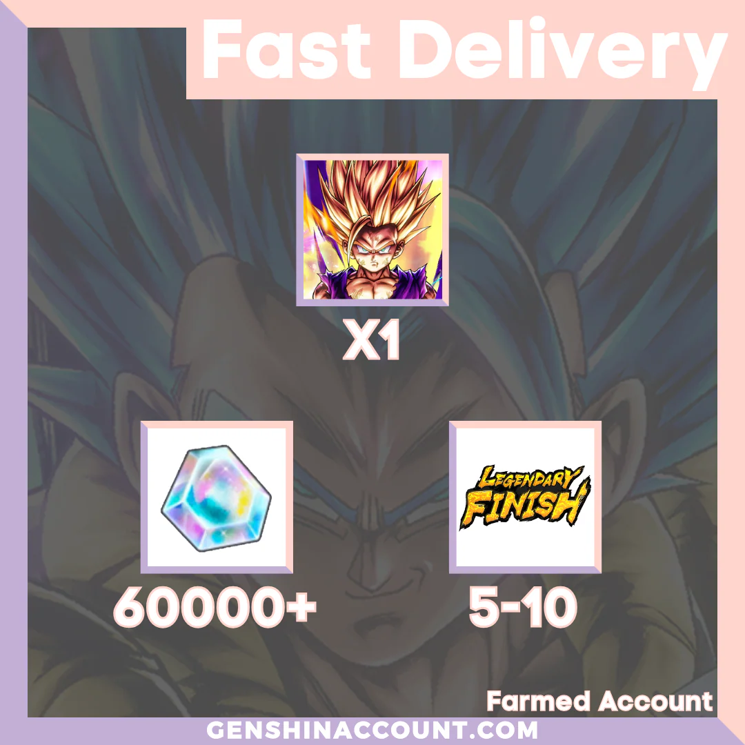 DRAGON BALL LEGENDS - UL Super Saiyan 2 Gohan (Youth) (Green) Farmed Starter Account ( Global | Android | iOS)