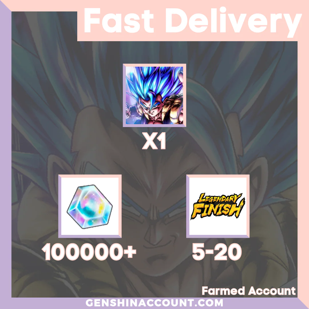 DRAGON BALL LEGENDS - UL Super Saiyan God SS Gogeta (Purple) Farmed Starter Account ( Global | Android | iOS)