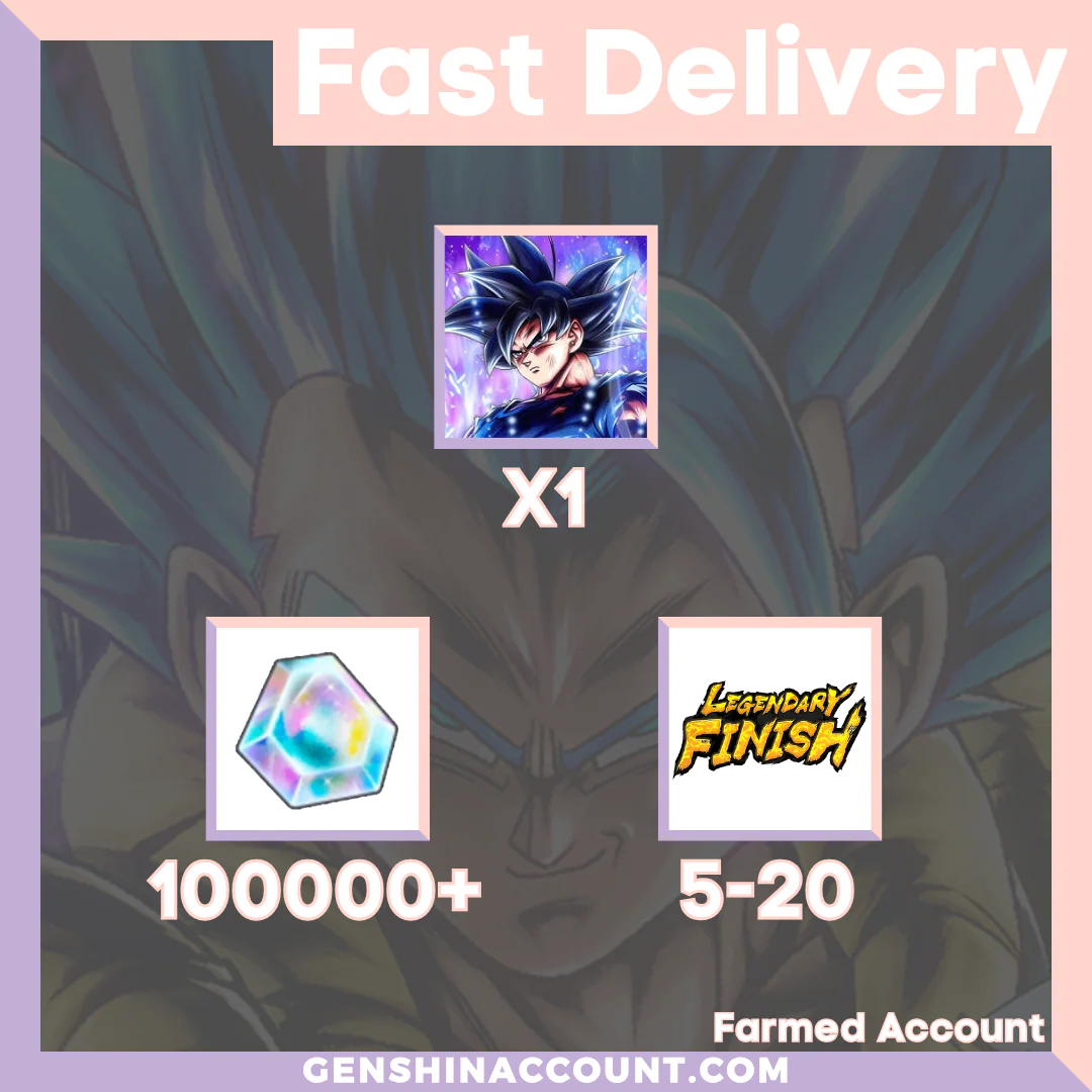 DRAGON BALL LEGENDS - Ultra Instinct -Sign- Goku (Yellow) Farmed Starter Account ( Global | Android | iOS)