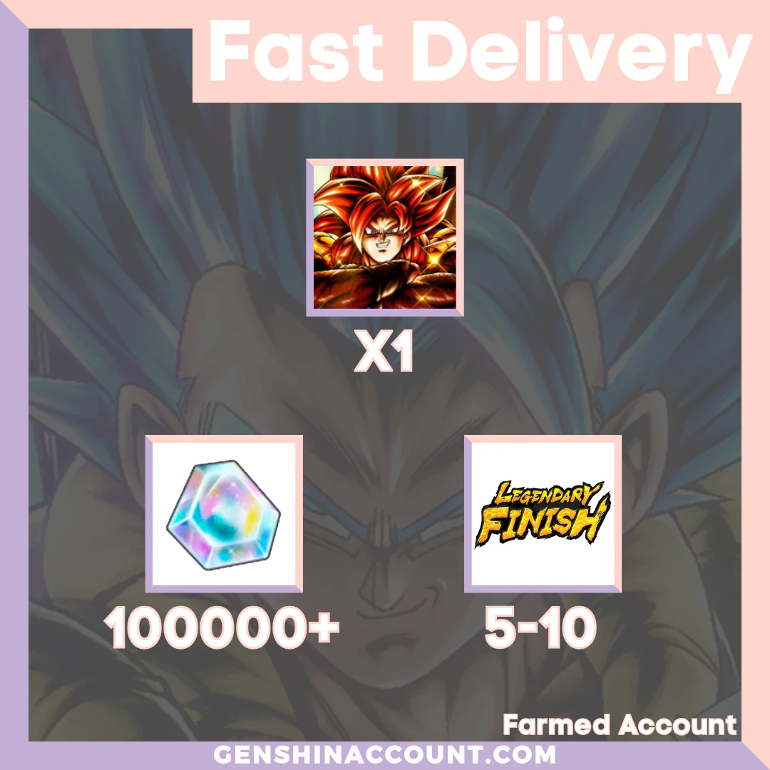 DRAGON BALL LEGENDS - ULTRA Super Saiyan 4 Gogeta (Purple) Farmed Starter Account ( Global | Android | iOS)
