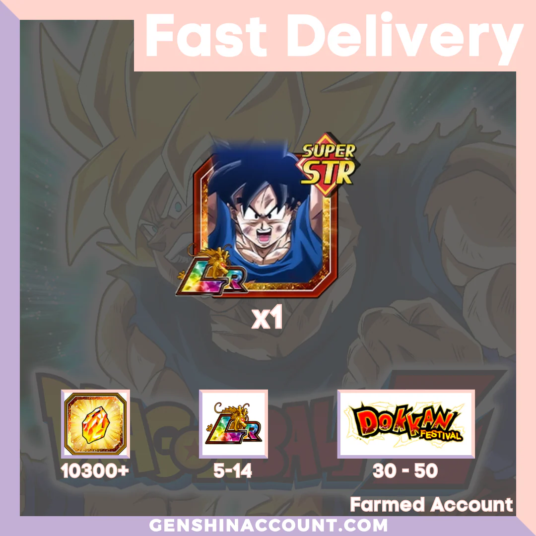 DRAGON BALL Z DOKKAN BATTLE - Farmed Starter Account ( Global | Android ) - Thousandfold Plea Goku