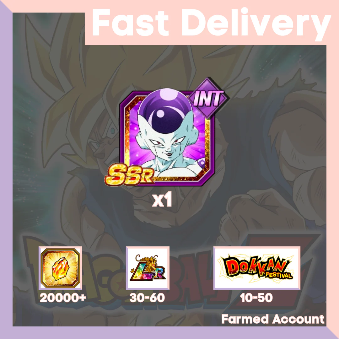 DRAGON BALL Z DOKKAN BATTLE - Farmed Starter Account ( Global | Android | iOS ) - INT Frieza (Final Form) (Angel)
