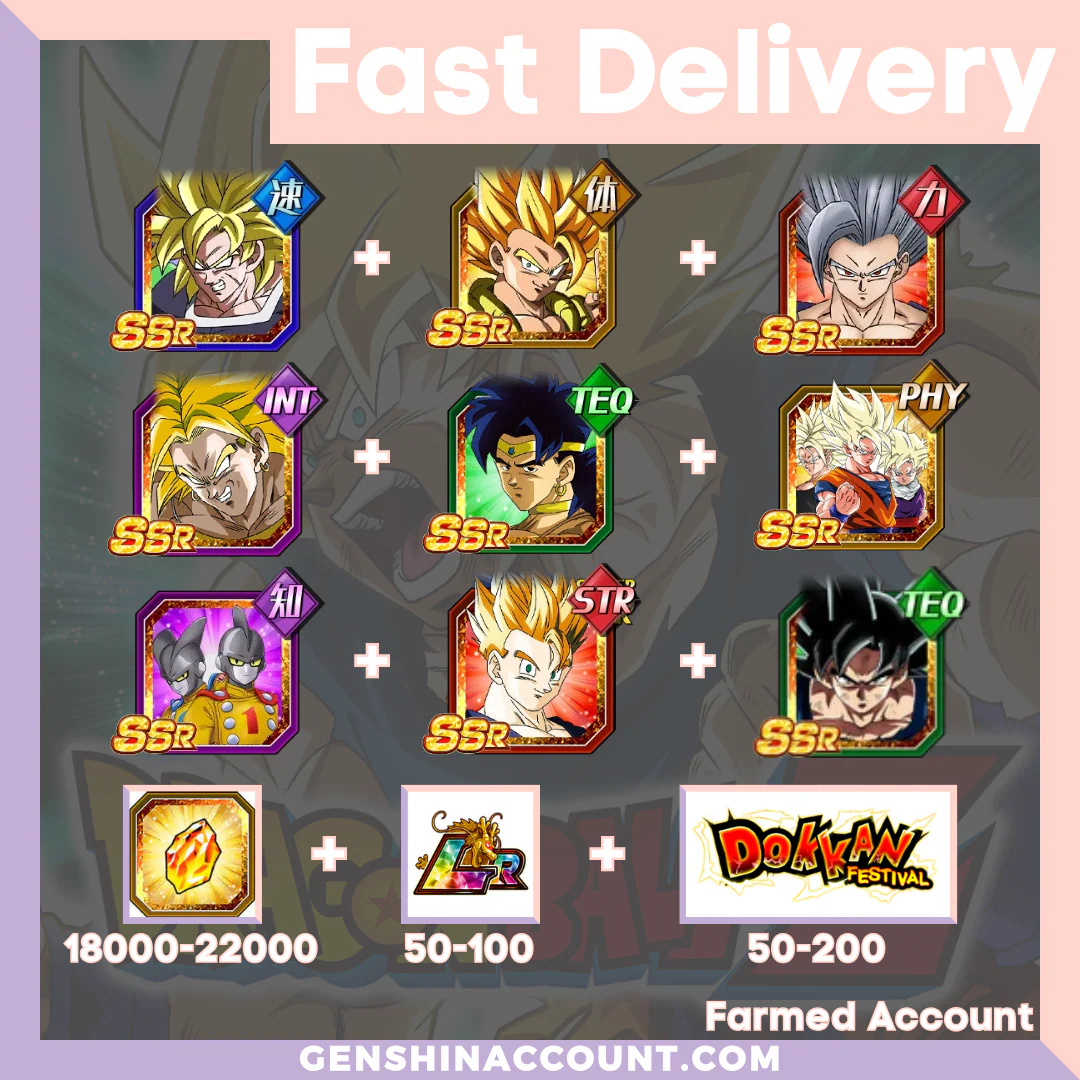 DRAGON BALL Z DOKKAN BATTLE - Farmed Starter Account ( Global | Android | iOS ) - Selection 3