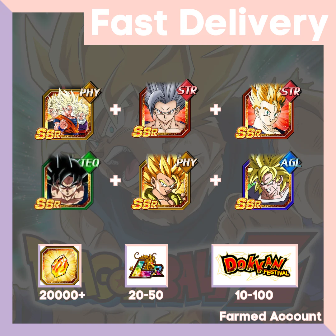DRAGON BALL Z DOKKAN BATTLE - Farmed Starter Account ( Global | Android | iOS ) - Selection 4