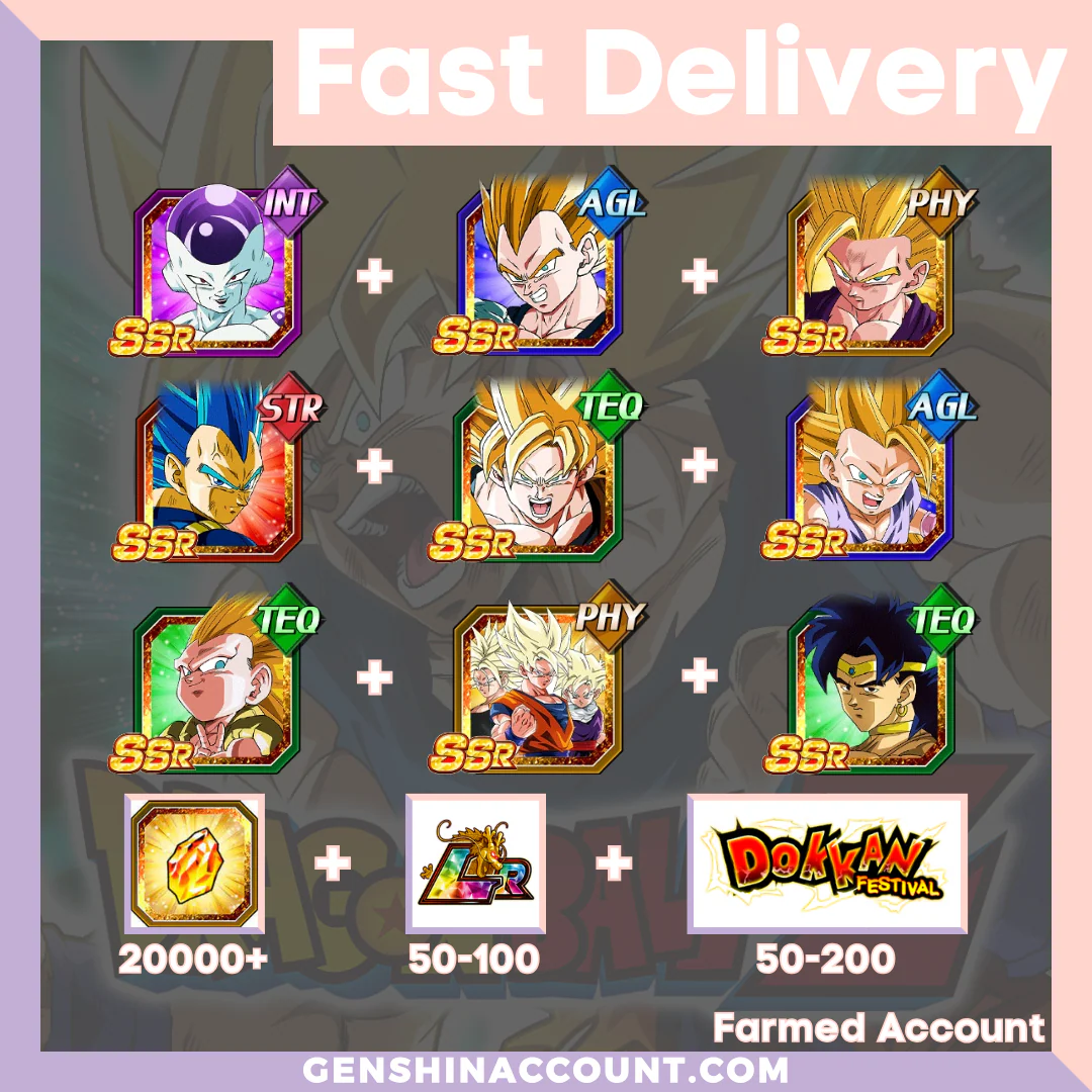 DRAGON BALL Z DOKKAN BATTLE - Farmed Starter Account ( Global | Android | iOS ) - Selection 6