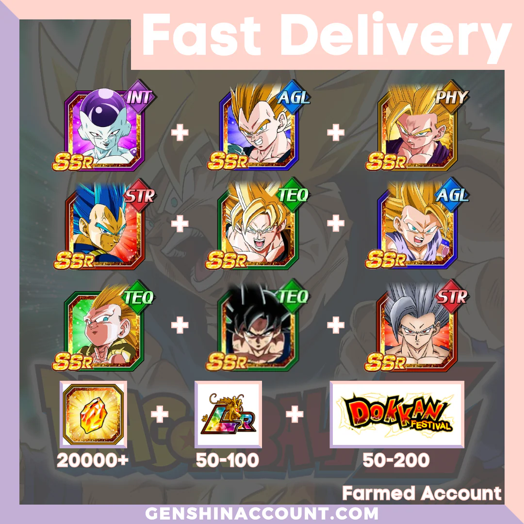 DRAGON BALL Z DOKKAN BATTLE - Farmed Starter Account ( Global | Android | iOS ) - Selection 7