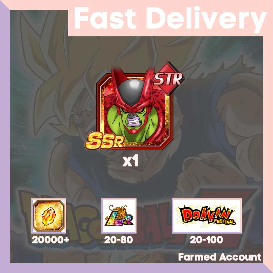 DRAGON BALL Z DOKKAN BATTLE - Farmed Starter Account ( Global | Android ) - STR Cell Max