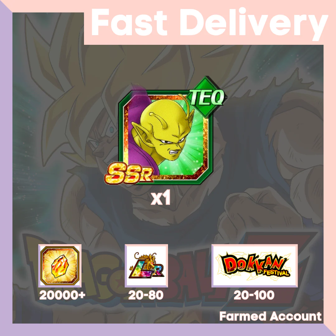 DRAGON BALL Z DOKKAN BATTLE - Farmed Starter Account ( Global | Android | iOS ) - TEQ Piccolo