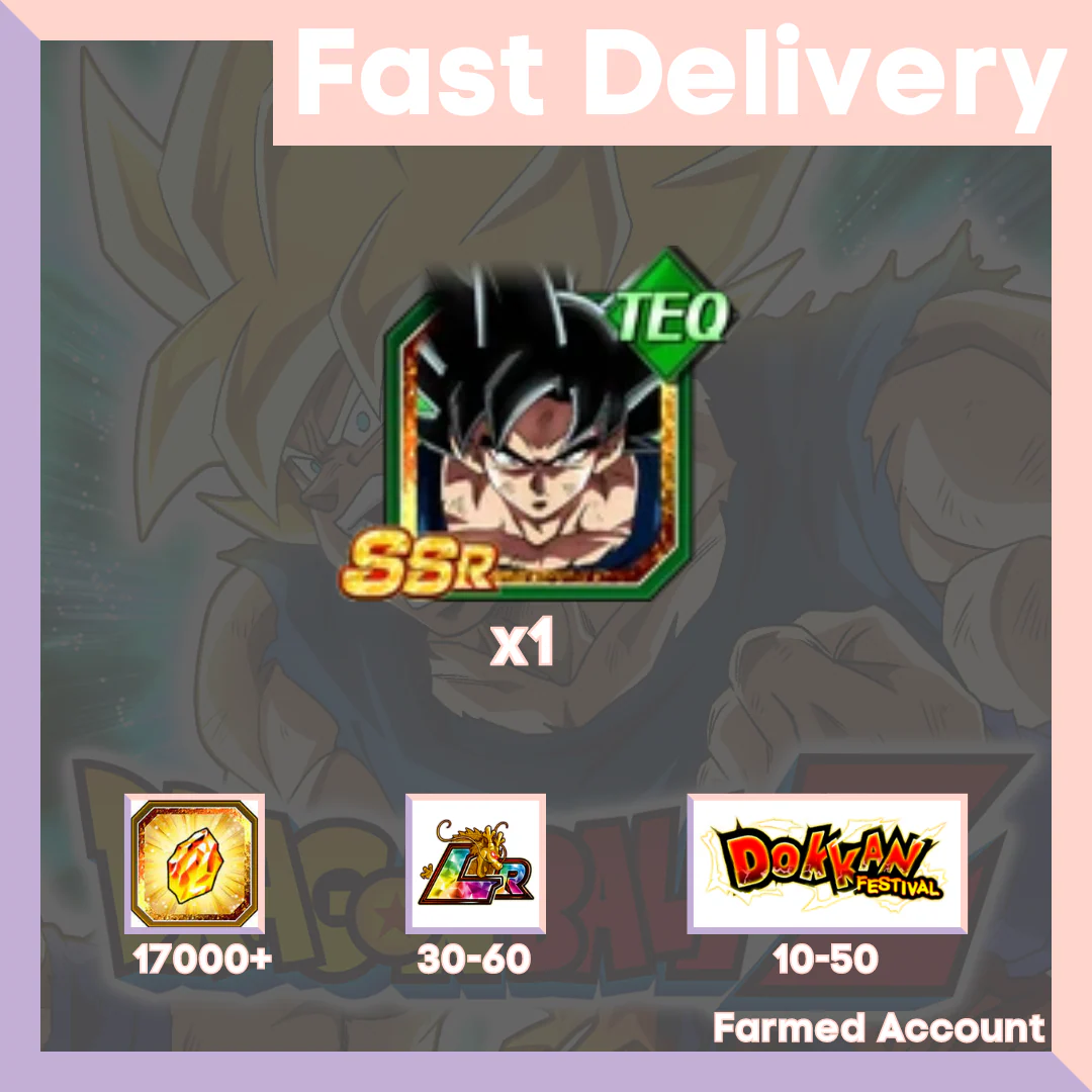 DRAGON BALL Z DOKKAN BATTLE - Farmed Starter Account ( Global | Android | iOS ) - Teq Ultra Instinct Goku