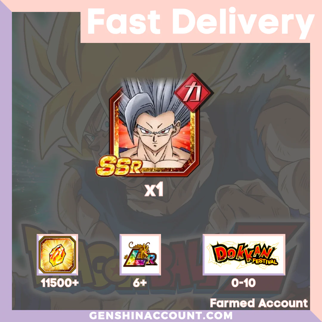 DRAGON BALL Z DOKKAN BATTLE - Farmed Starter Account ( Japan | Android | iOS ) - Beast Gohan