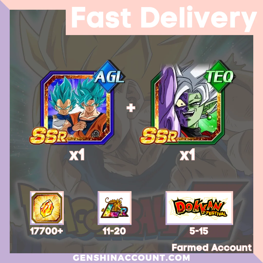 DRAGON BALL Z DOKKAN BATTLE - Farmed Starter Account ( Japan | Android | iOS ) - Selection 1