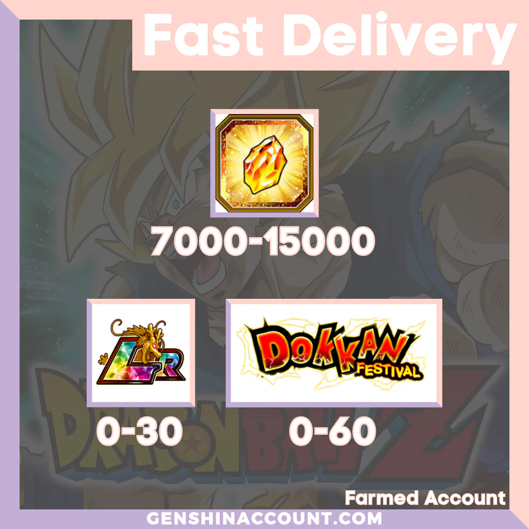 DRAGON BALL Z DOKKAN BATTLE - Farmed Starter Account ( Global | iOS )