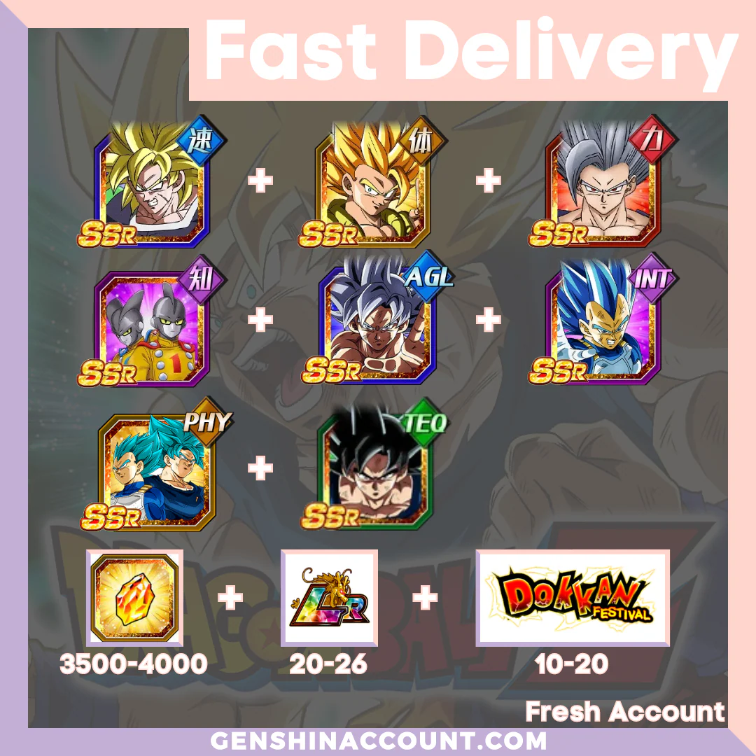 DRAGON BALL Z DOKKAN BATTLE - Fresh Starter Account ( Global | Android | iOS ) - Selection 4