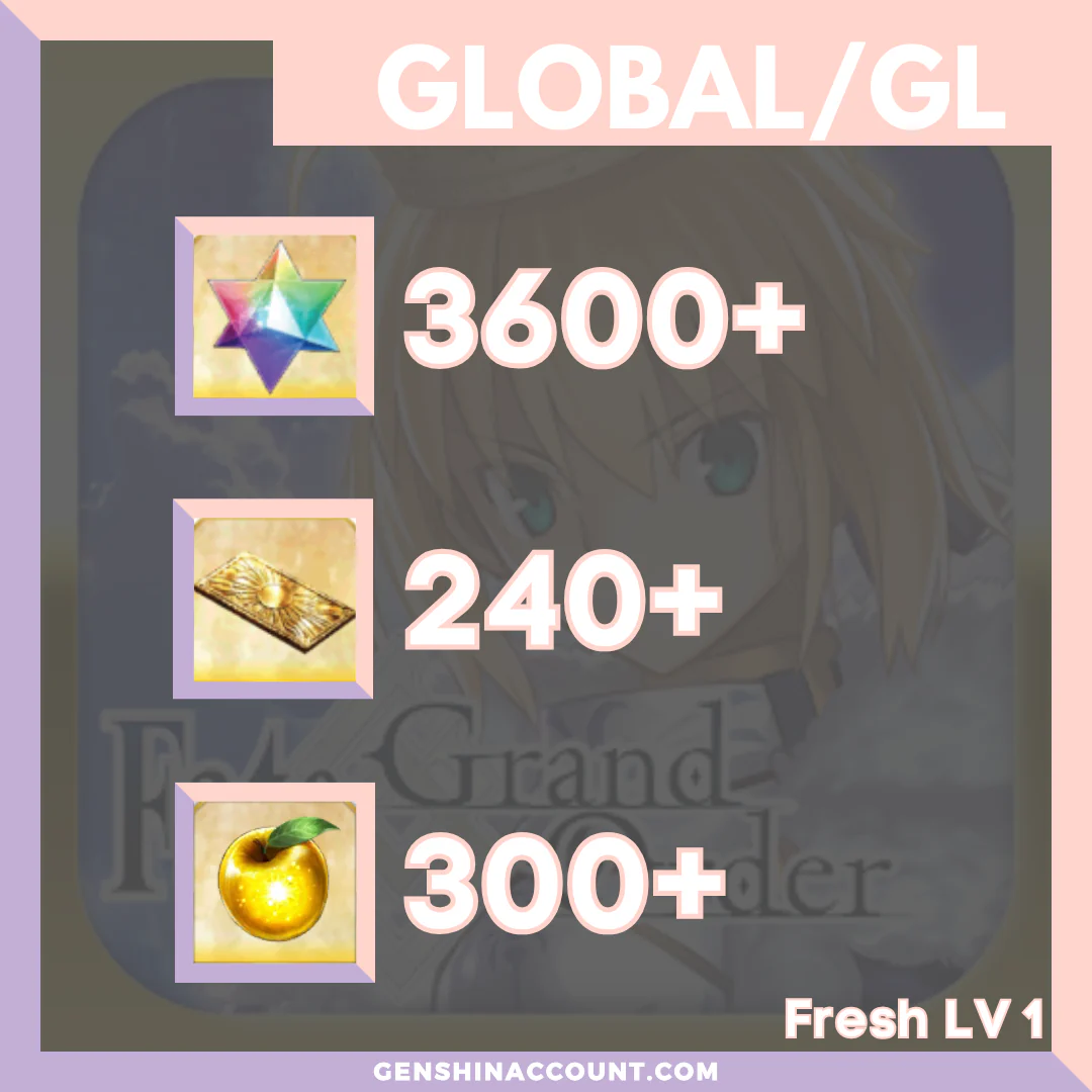 FGO Fate/Grand Order Level 1 Starter Account ( NA/English )
