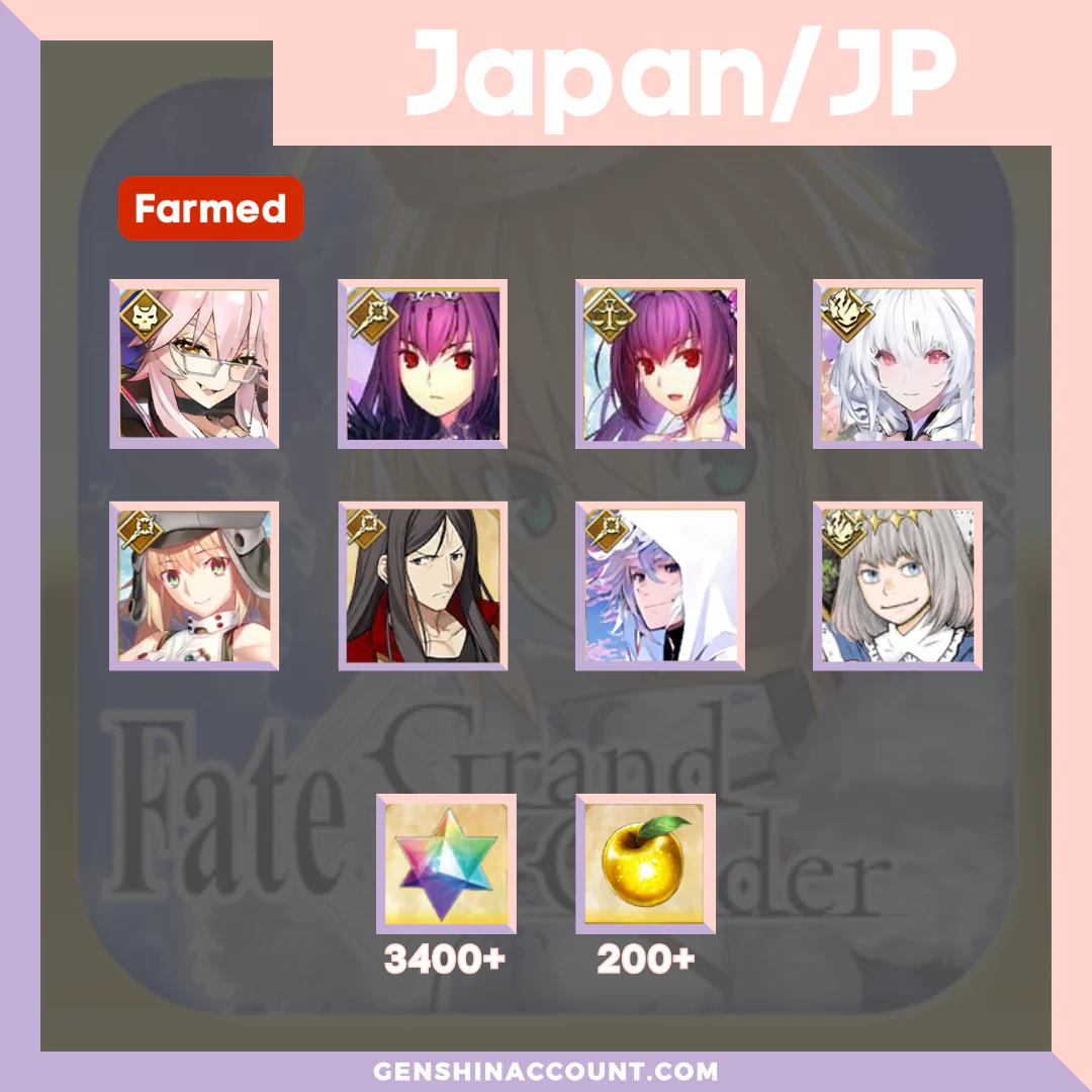 FGO Fate/Grand Order Farmed Castoria Waver Starter Account - 3400+ Quartz ( Japan )