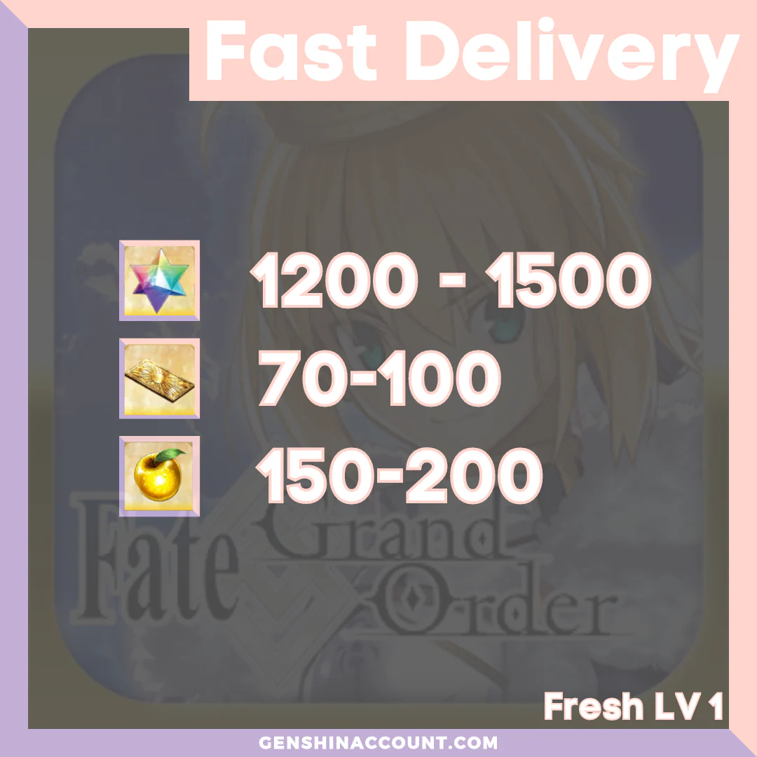 FGO Fate/Grand Order Level 1 Starter Account - 1100+ Quartz ( Japan )