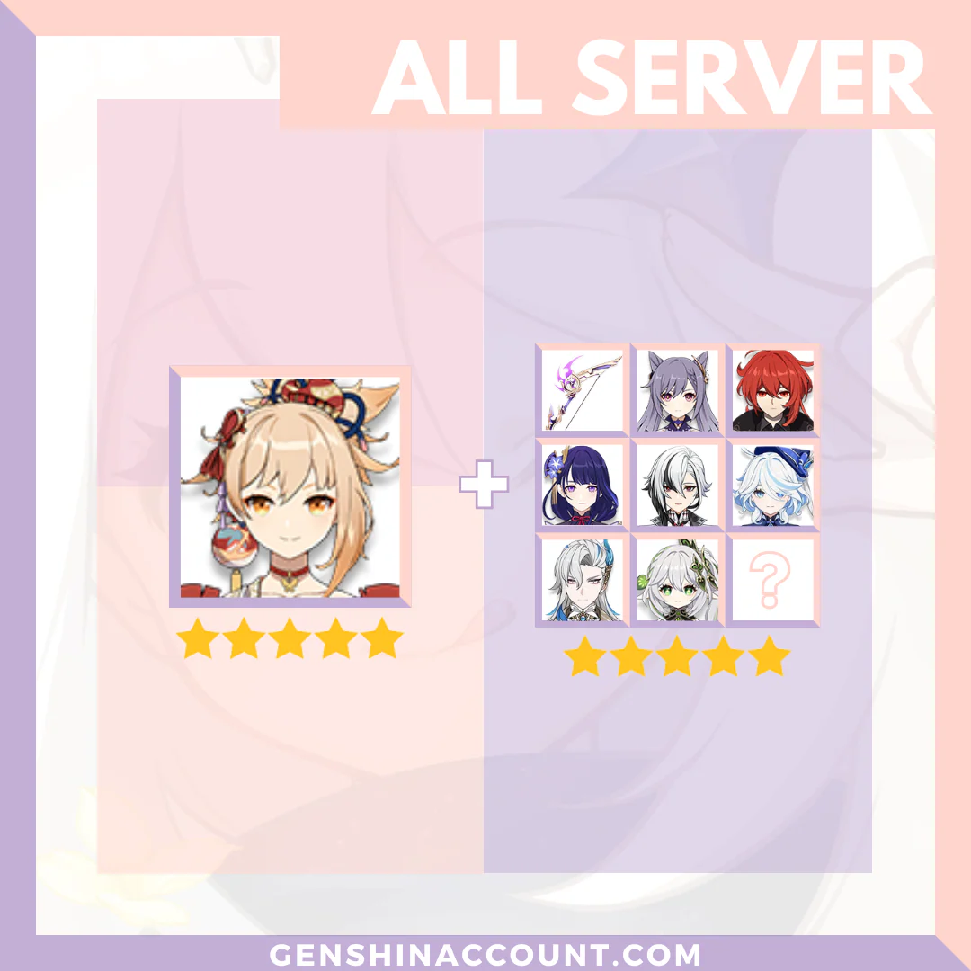 Genshin Impact Yoimiya Account ( America | Europe | Asia )