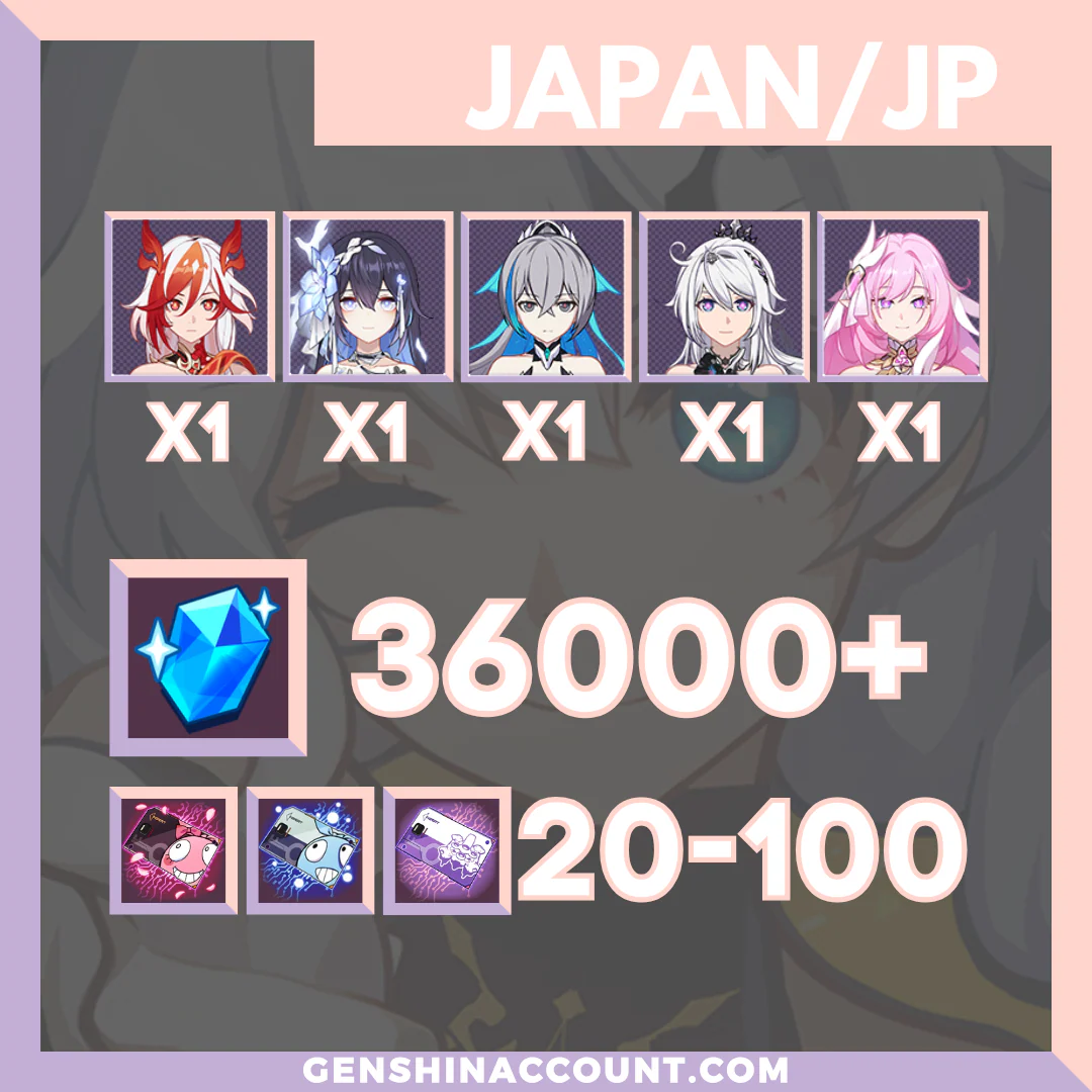 Honkai Impact 3rd Fenghuang of Vicissitude Starter Account ( Japan )