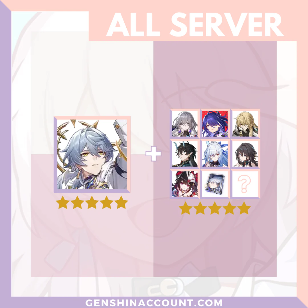 Honkai: Star Rail Sunday HSR Starter Account ( America | Europe | Asia )