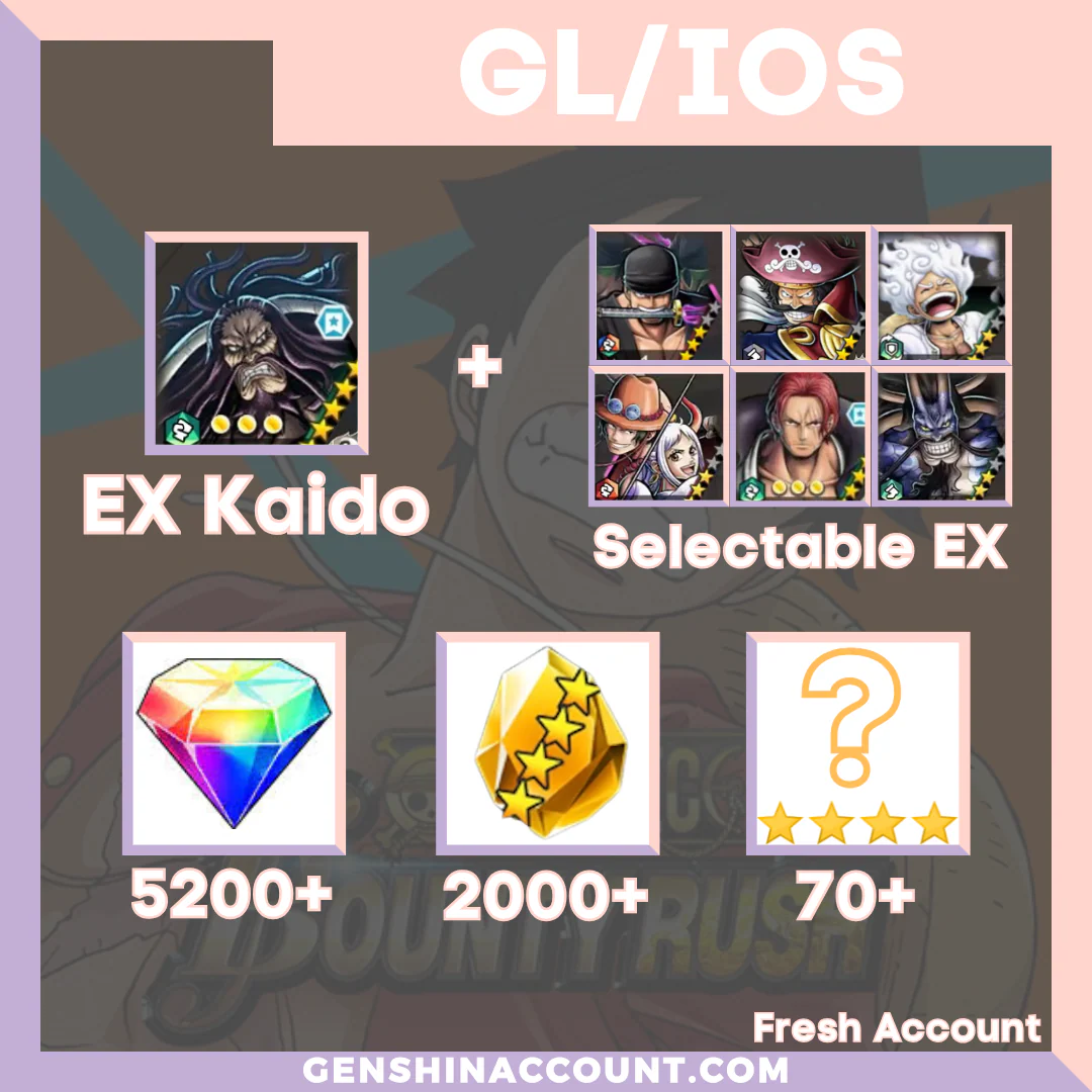 ONE PIECE Bounty Rush The Strongest Creature Alive Kaido Starter Account - ( Global | iOS )