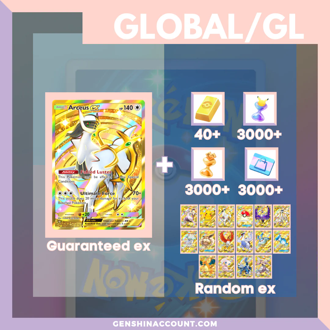 Pokémon TCG Pocket Arceus EX Starter Account ( Global )