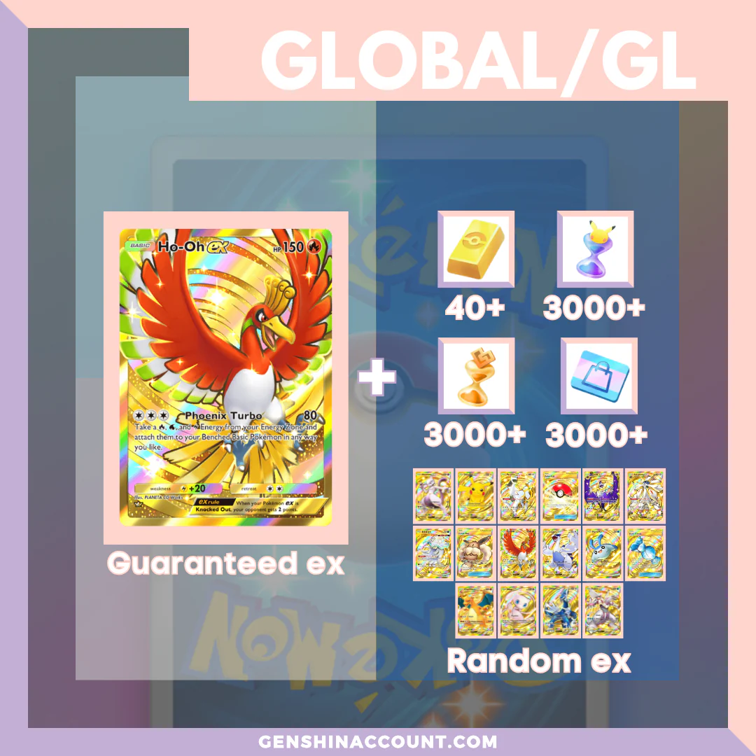 Pokémon TCG Pocket Ho-Oh EX Starter Account ( Global )