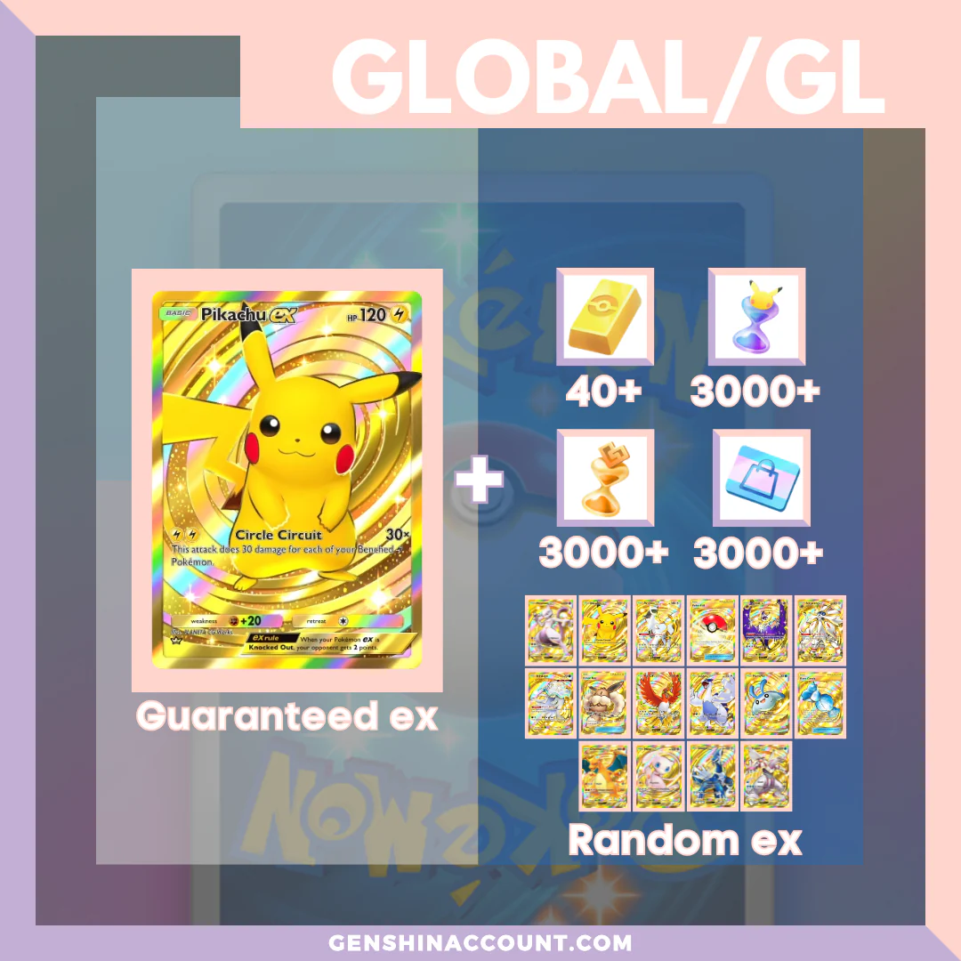 Pokémon TCG Pocket Pikachu EX Starter Account ( Global )