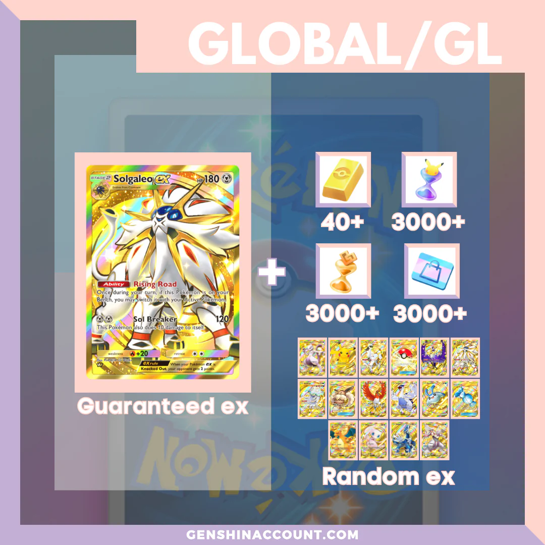 Pokémon TCG Pocket Solgaleo EX Starter Account ( Global )