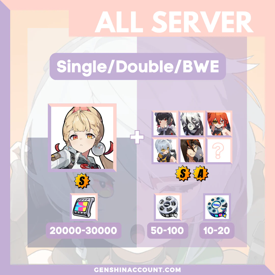 Zenless Zone Zero Alice Farmed Starter Account ( All Server )